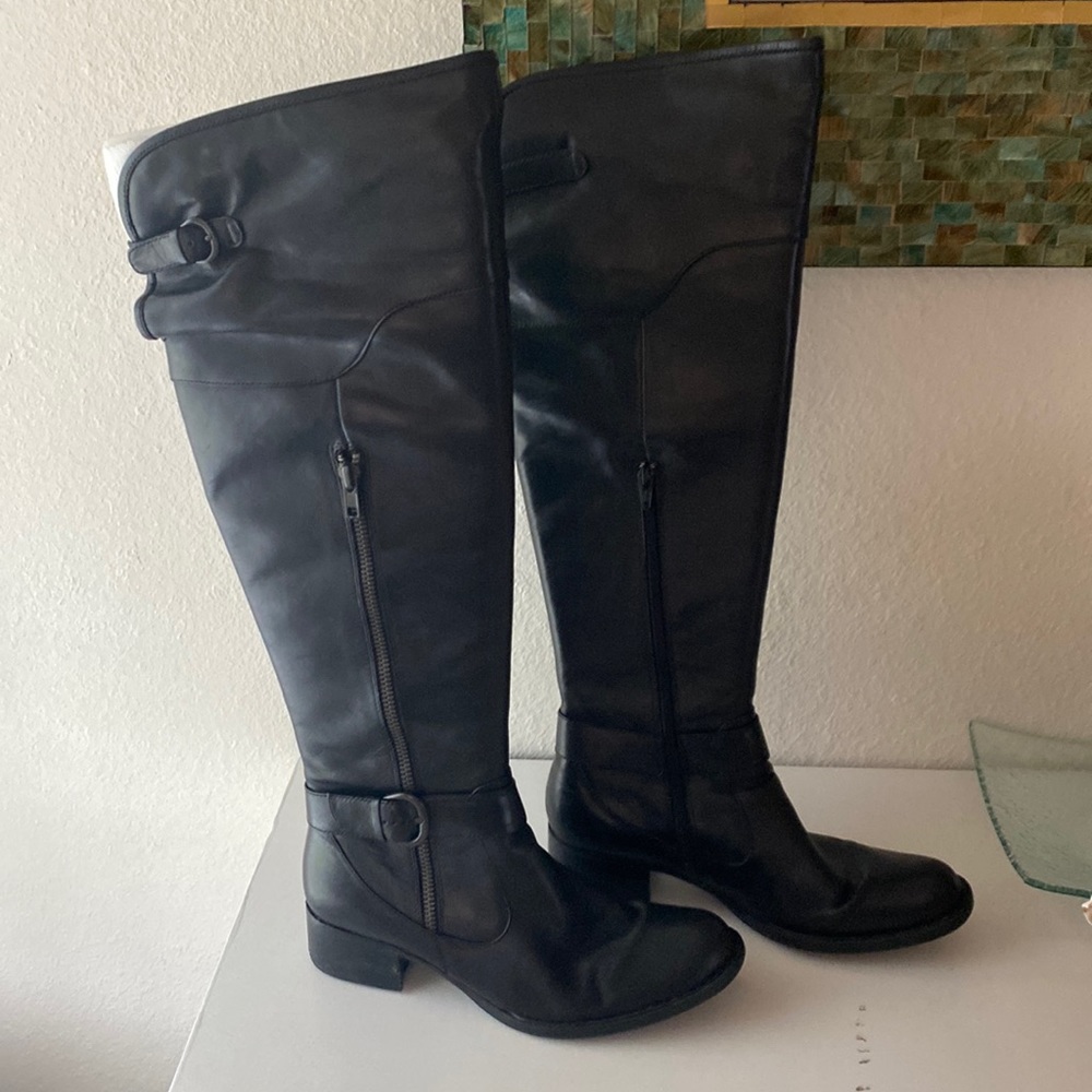 Vegan Leather Knee Boots